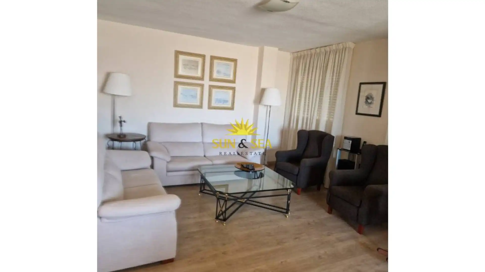 Sala de estar de Apartamento de alquiler en Cartagena con Aire acondicionado, Calefacción y Trastero