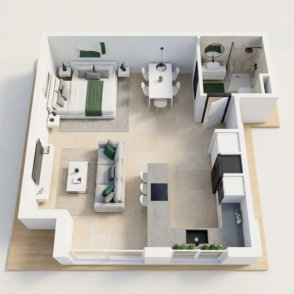 Schlafzimmer von Loft zum Verkauf in Castellón de la Plana / Castelló de la Plana mit Klimaanlage und Heizung