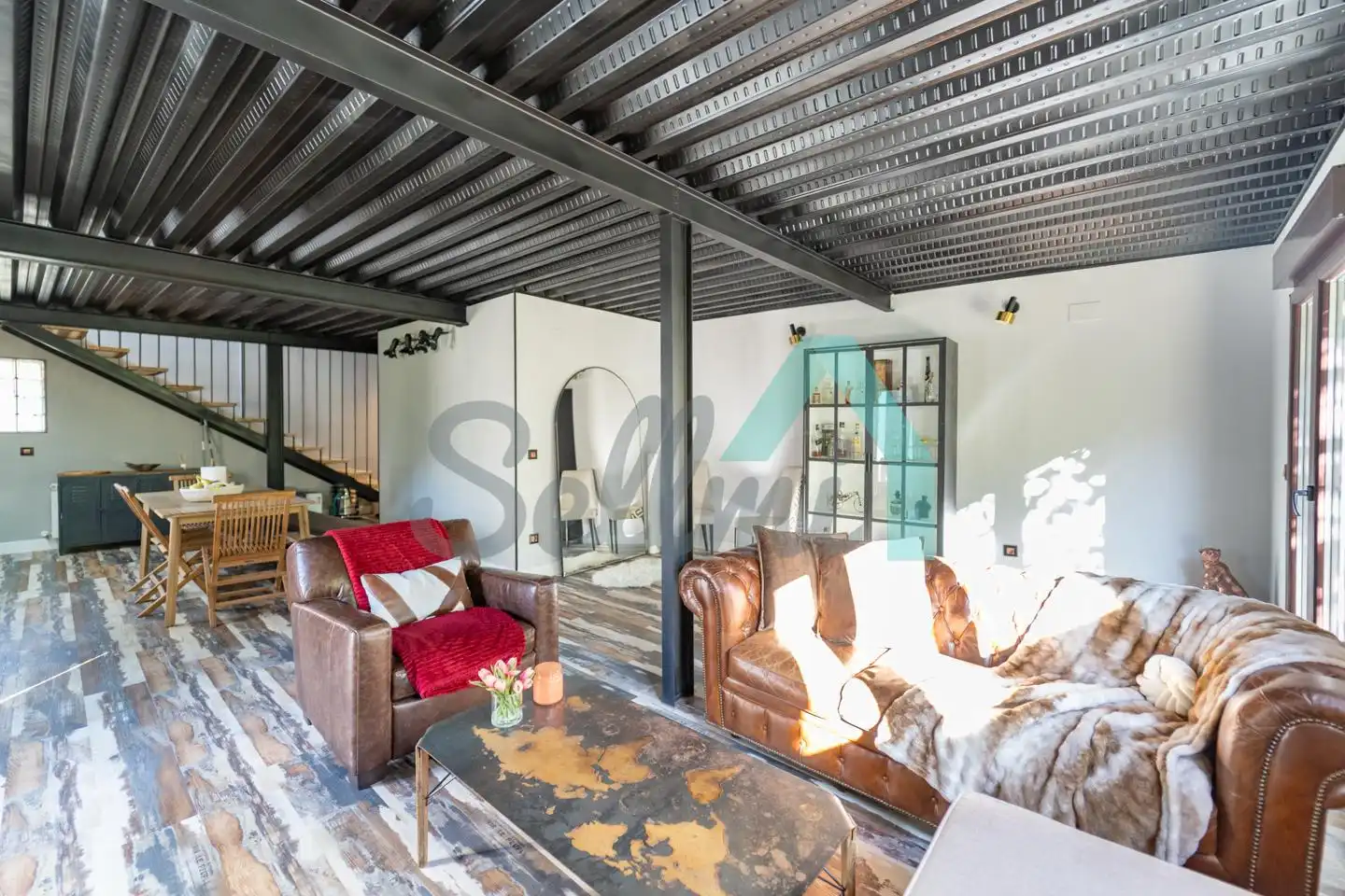 Sala de estar de Casa o chalet de alquiler en Mieres (Asturias) con Calefacción, Terraza y Amueblado
