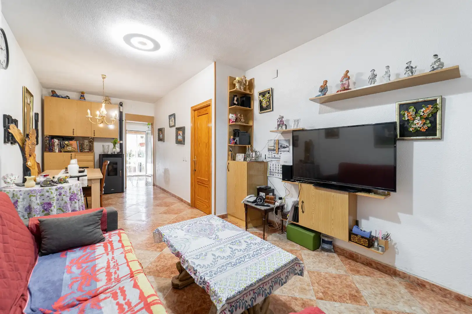 Sala de estar de Piso en venta en El Álamo con Jardín privado, Amueblado y Horno