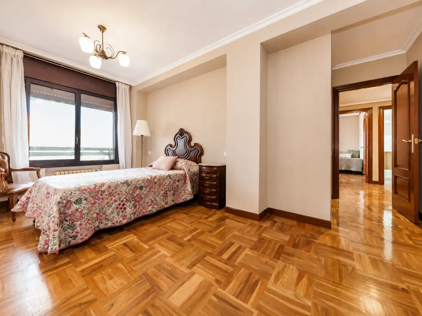 Bedroom of Flat for sale in Gijón   with Heating, Parquet flooring and Terrace