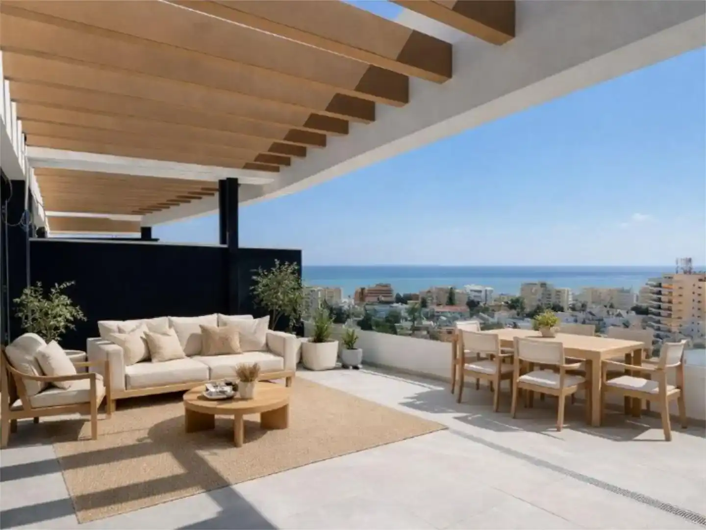Terrace of Flat for sale in Torremolinos  with Air Conditioner, Swimming Pool and Balcony