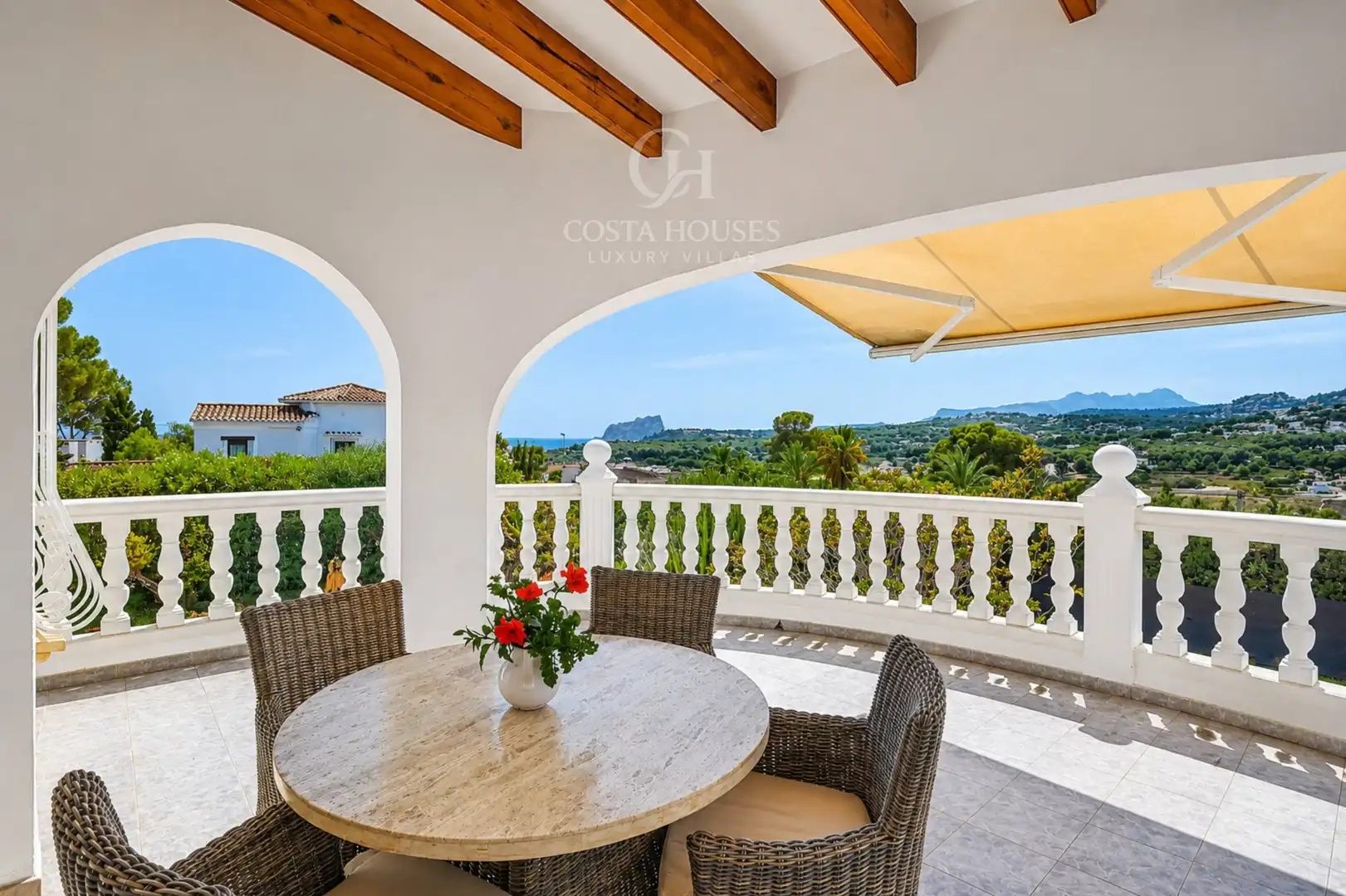 Terrassa de Casa o xalet en venda en Moraira amb Aire condicionat, Calefacció i Jardí privat