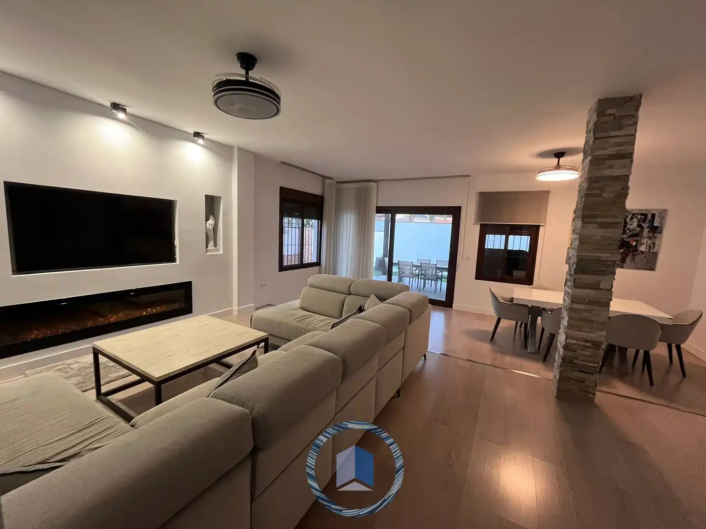 Living room of Detached homes for sale in Montequinto  with Storage room and Swimming Pool