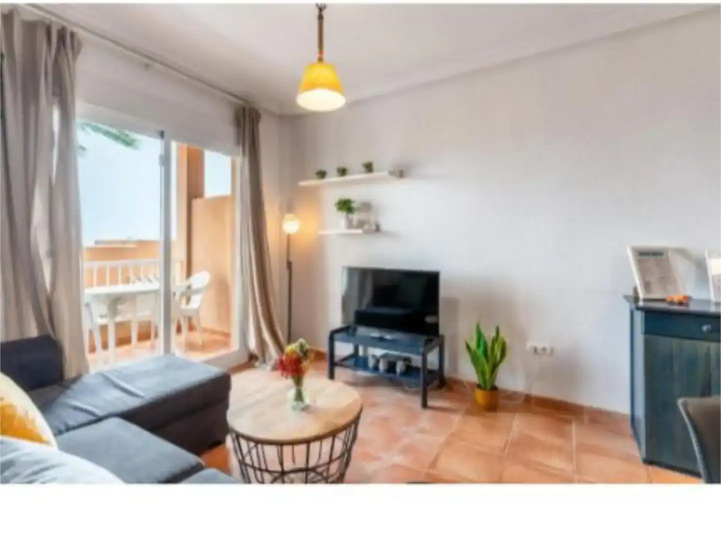 Wohnzimmer von Wohnung zur Miete in Mojácar mit Klimaanlage, Abstellraum und Schwimmbad