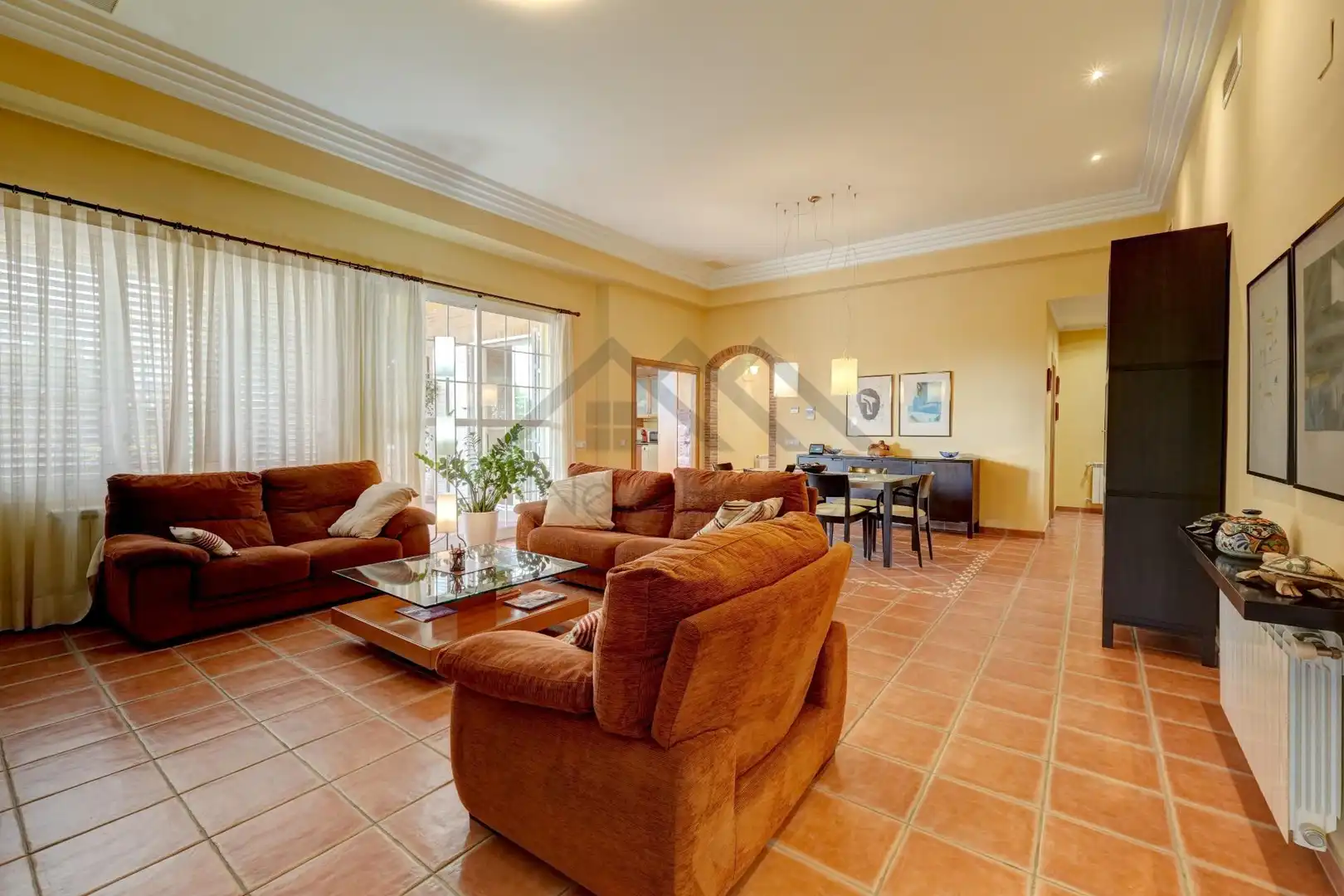 Living room of Houses for sale in La Pobla de Vallbona  with Heating, Private garden and Terrace