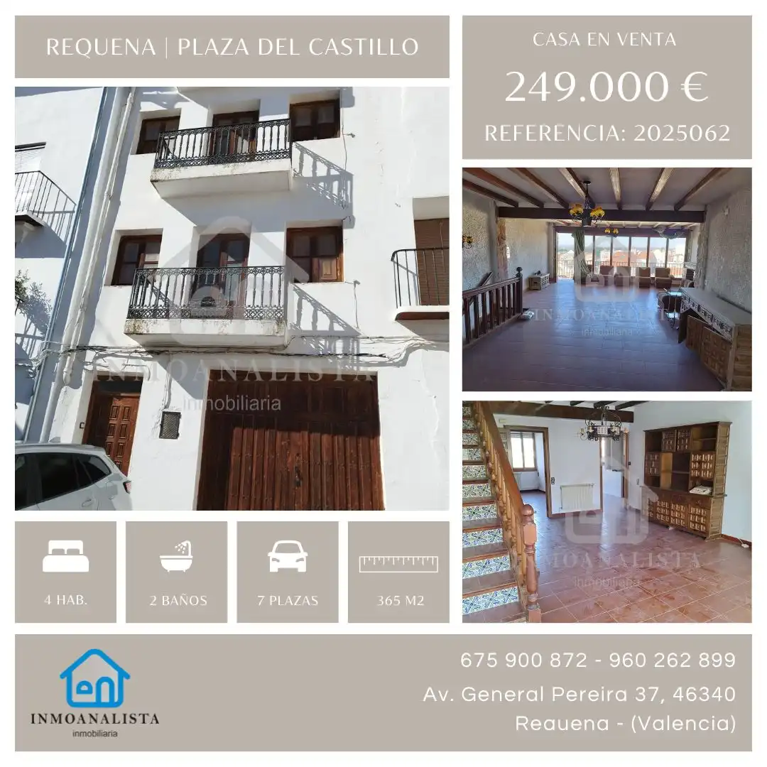 Exterior view of Houses for sale in Requena  with Terrace and Balcony