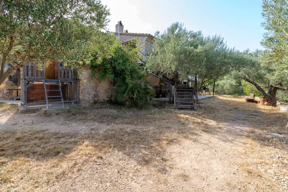 Vista exterior de Finca rústica en venta en Aldover con Jardín privado, Terraza y Amueblado