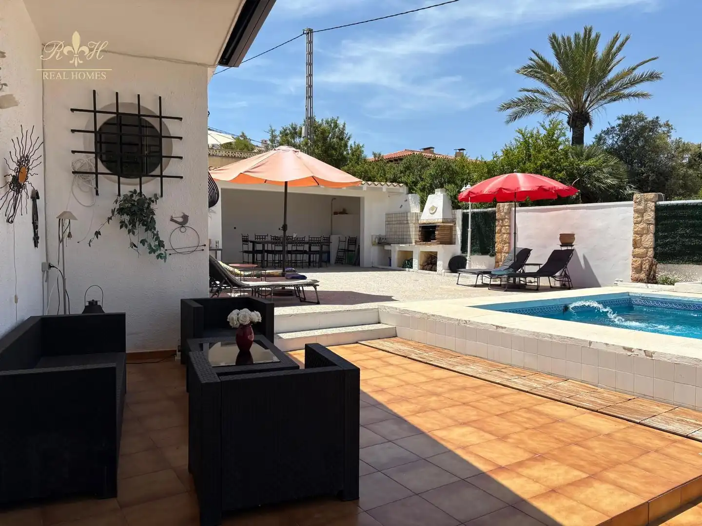 Terrasse von Haus oder Chalet zur Miete in L'Alfàs del Pi mit Klimaanlage, Terrasse und Schwimmbad