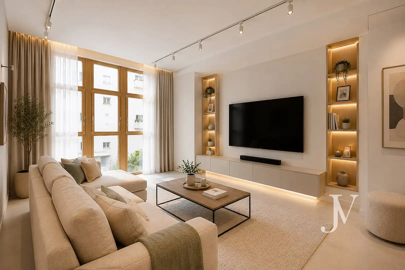 Living room of Flat for sale in Madrid  with Air Conditioner, Heating and Storage room