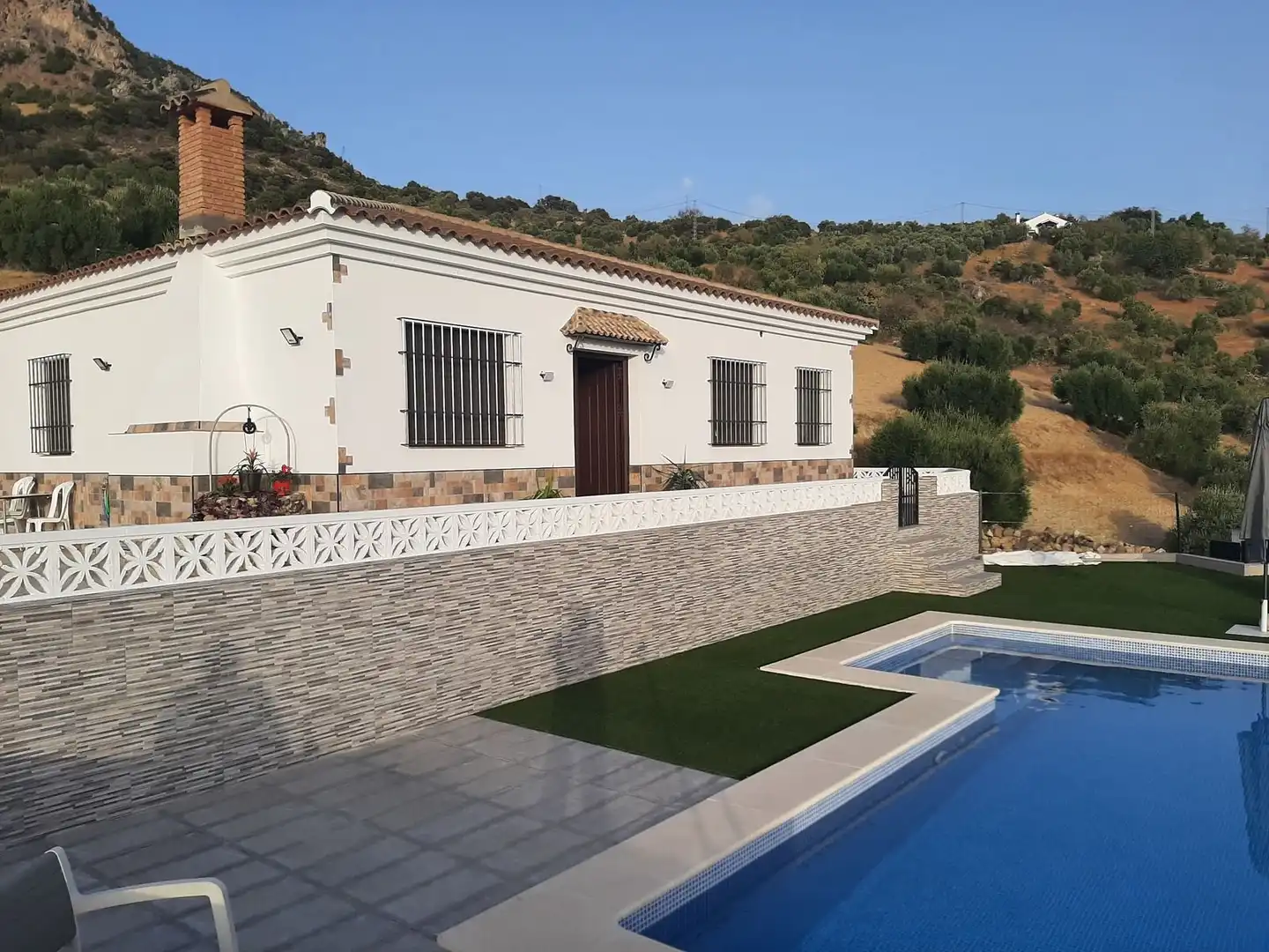 Piscina de Finca rústica de alquiler en El Gastor con Aire acondicionado, Terraza y Piscina