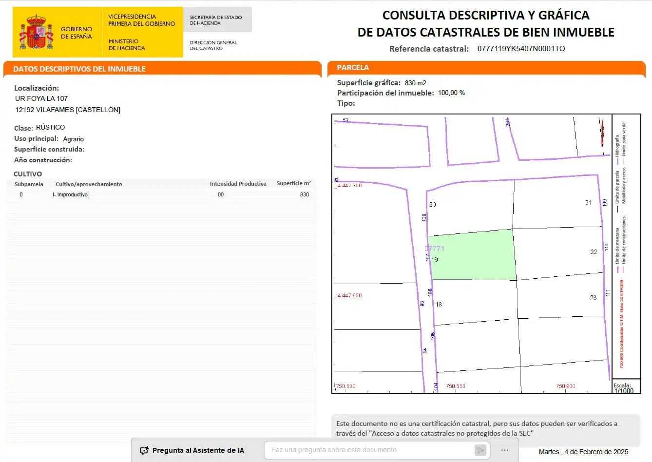 Terreny rústic en venda a Urbanización la Foya 106, imagen 2