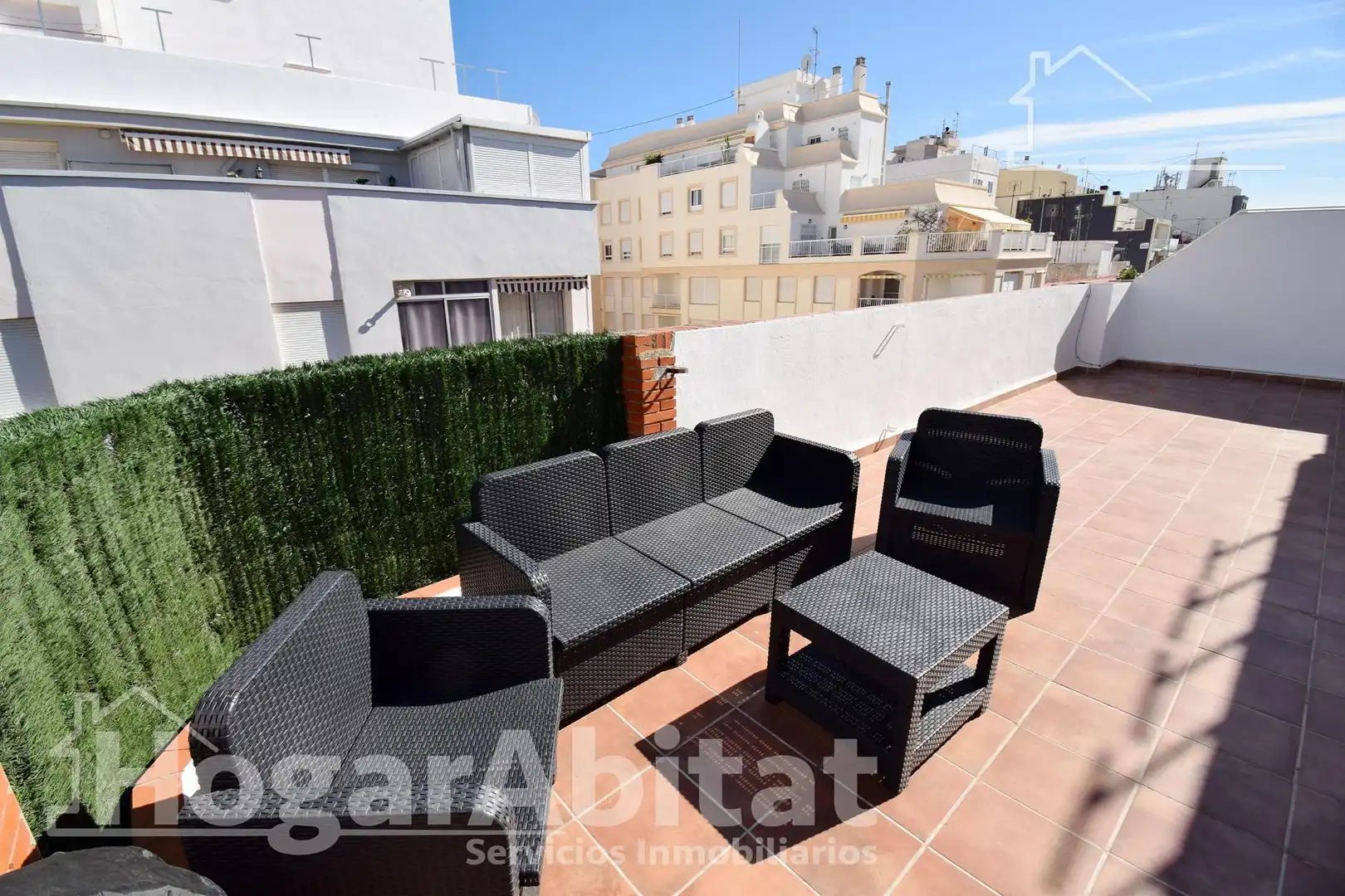 Terrasse von Dachboden zum Verkauf in Burriana / Borriana mit Klimaanlage, Heizung und Terrasse