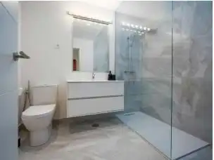 Baño de Apartamento en venta en Medina de las Torres con Aire acondicionado, Terraza y Piscina