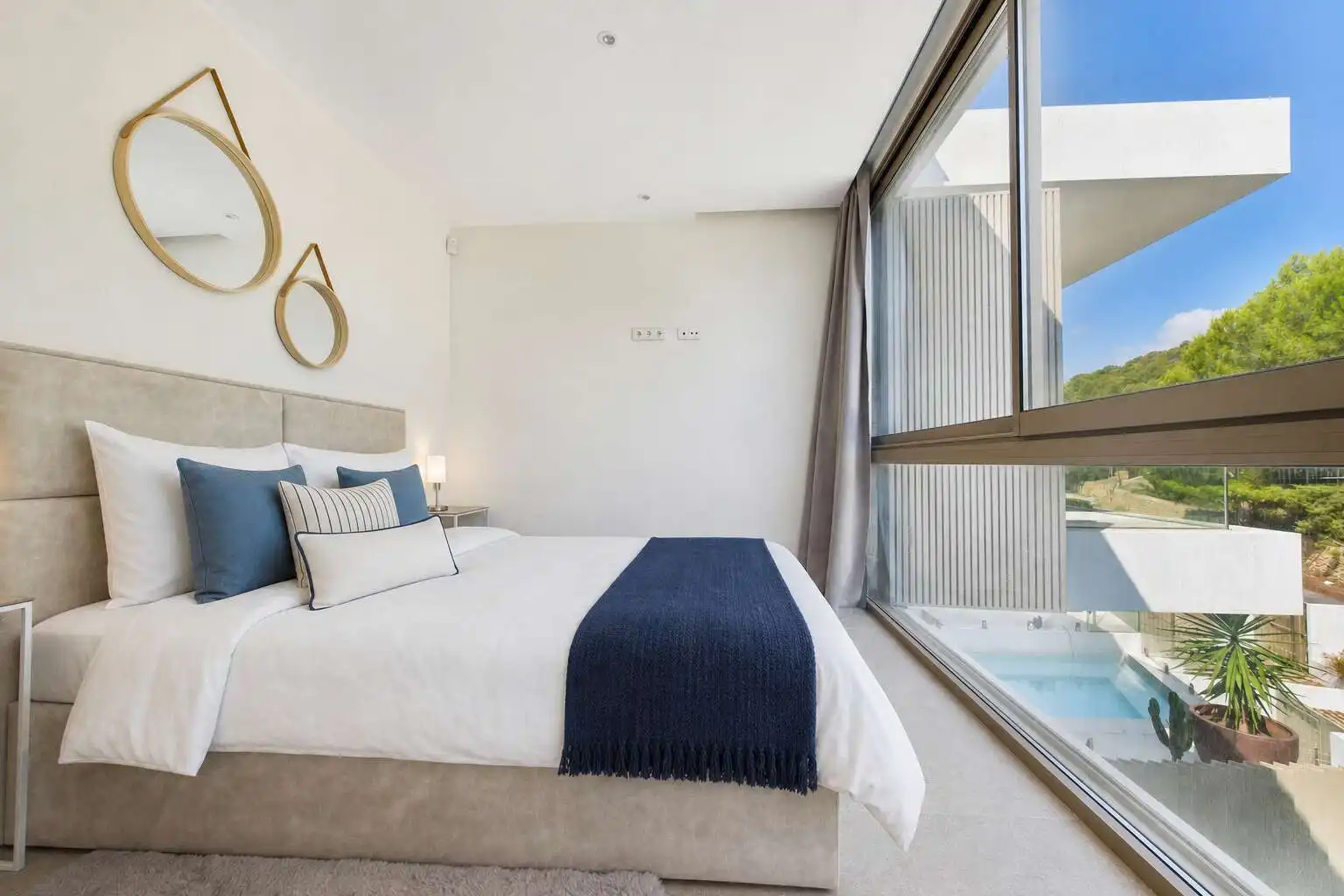 Schlafzimmer von Einfamilien-Reihenhaus zum Verkauf in Capdepera mit Klimaanlage, Terrasse und Möbliert