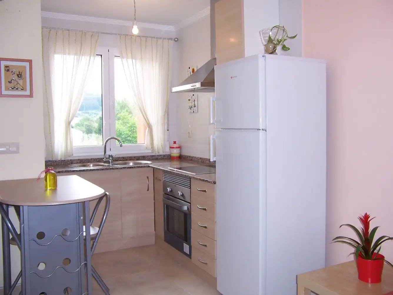 Cocina de Apartamento de alquiler en Cariño con Calefacción, Parquet y Terraza