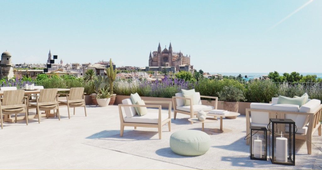 Terrace of Attic for sale in  Palma de Mallorca  with Air Conditioner, Private garden and Terrace