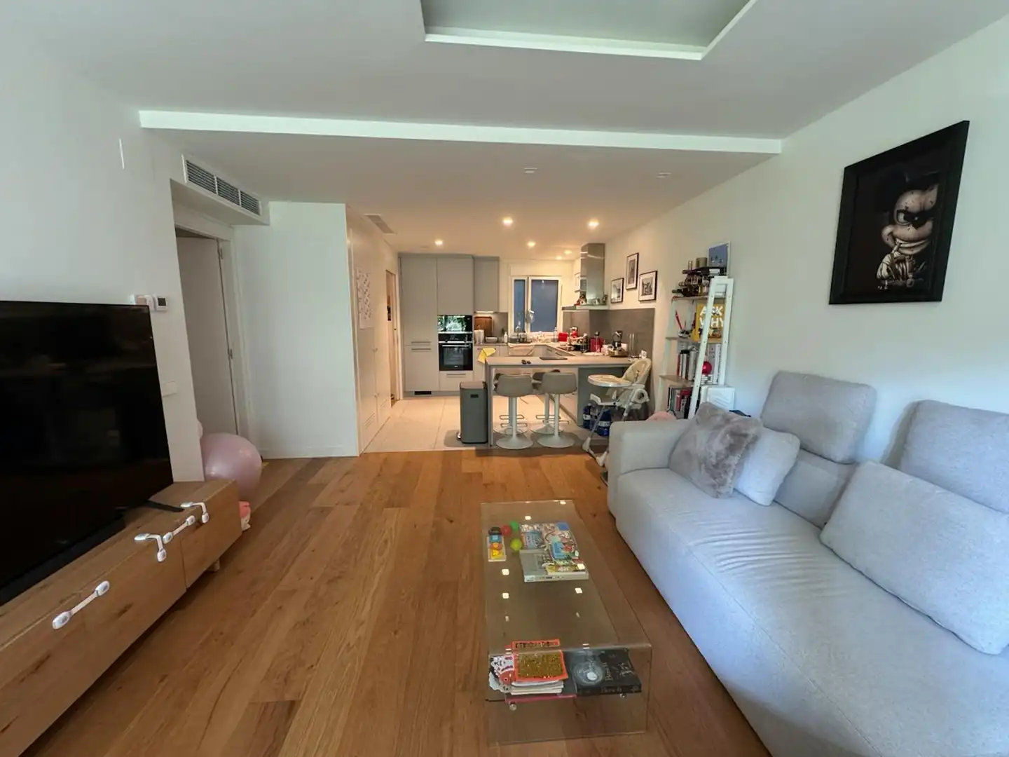 Wohnzimmer von Wohnung zur Miete in Barcelona mit Klimaanlage, Heizung und Möbliert