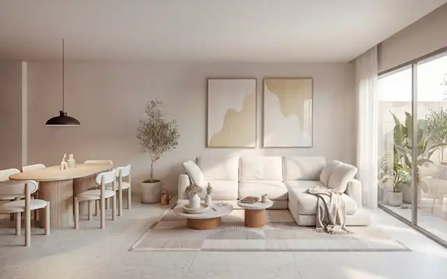 Sala d'estar de Apartament en venda en Oliva amb Aire condicionat, Terrassa i Piscina