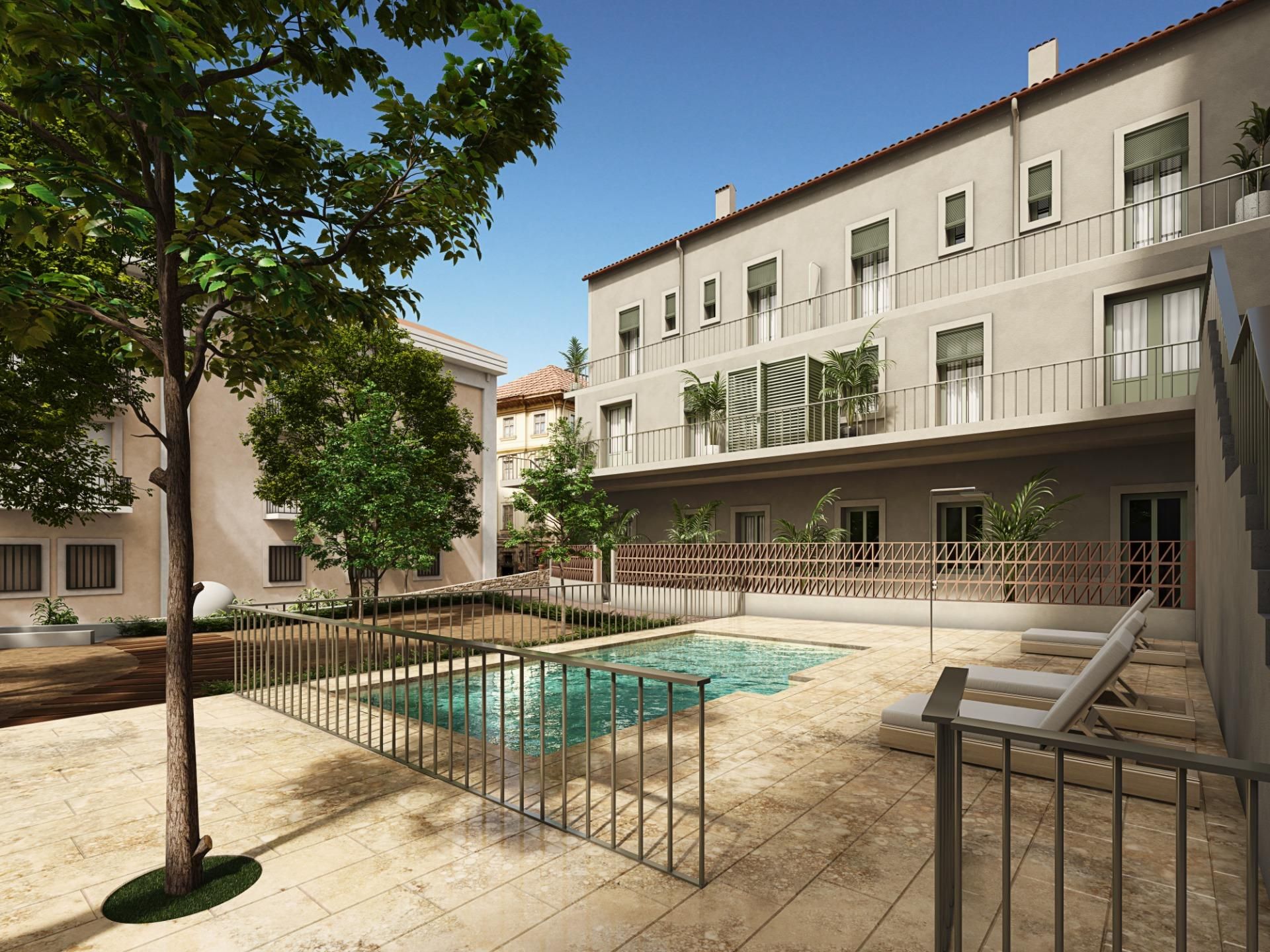 Swimming pool of Single-family semi-detached for sale in Badalona  with Heating, Parquet flooring and Terrace