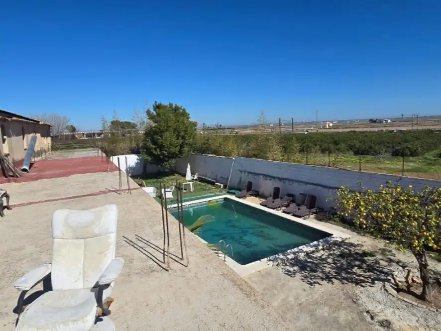 Piscina de Finca rústica en venda en Sollana, Valencia