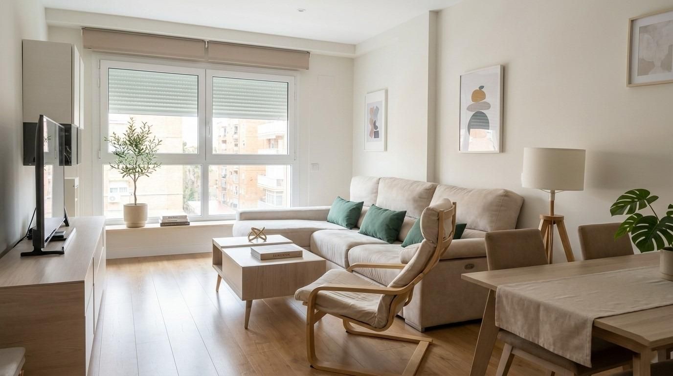 Living room of Flat for sale in Málaga Capital  with Air Conditioner, Storage room and Community pool