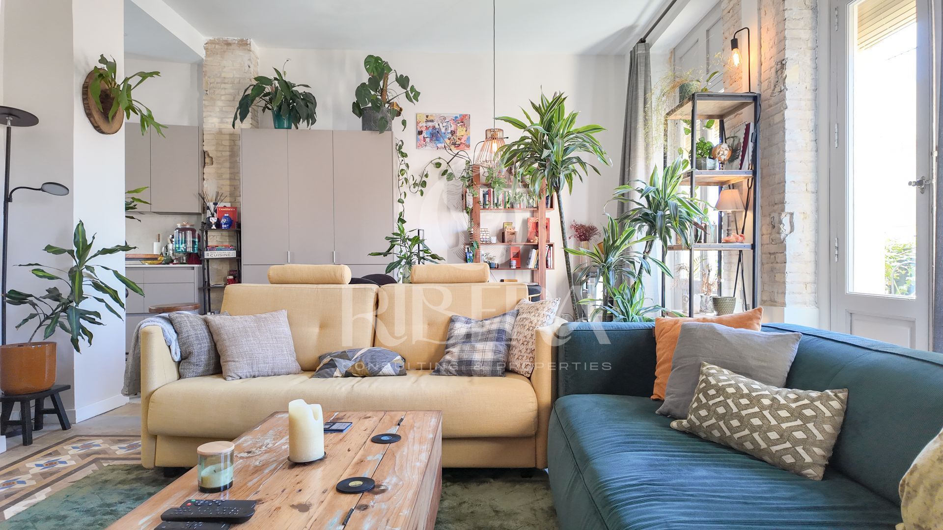 Living room of Flat to rent in  Valencia Capital  with Air Conditioner, Heating and Terrace