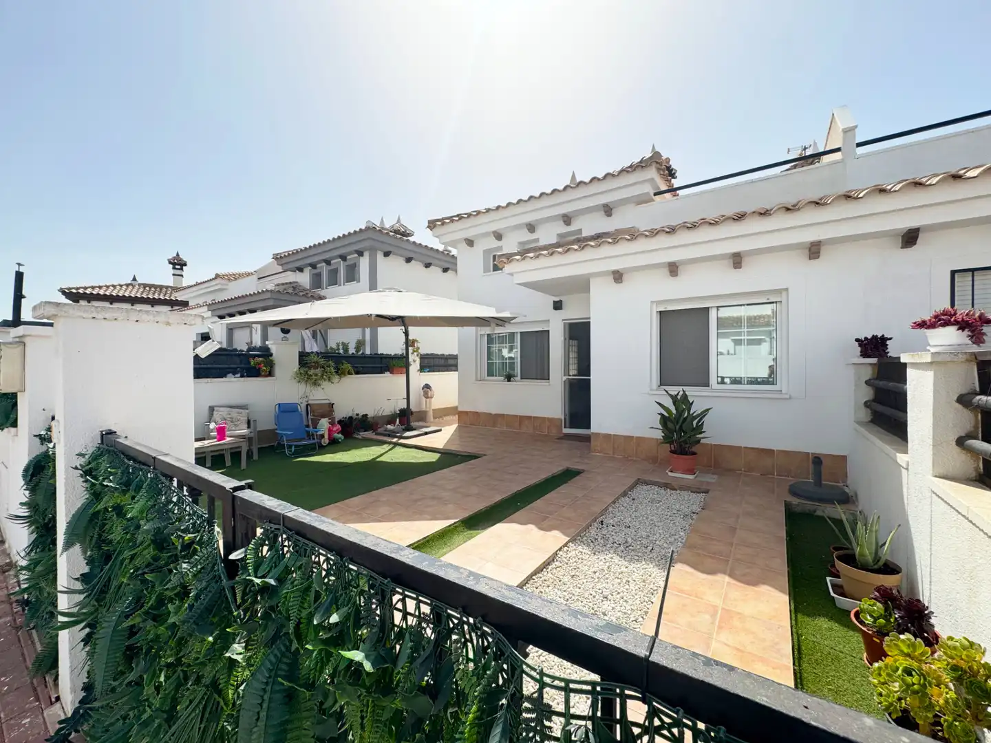 Vista exterior de Casa adosada en venta en Murcia con Aire acondicionado, Jardín privado y Terraza