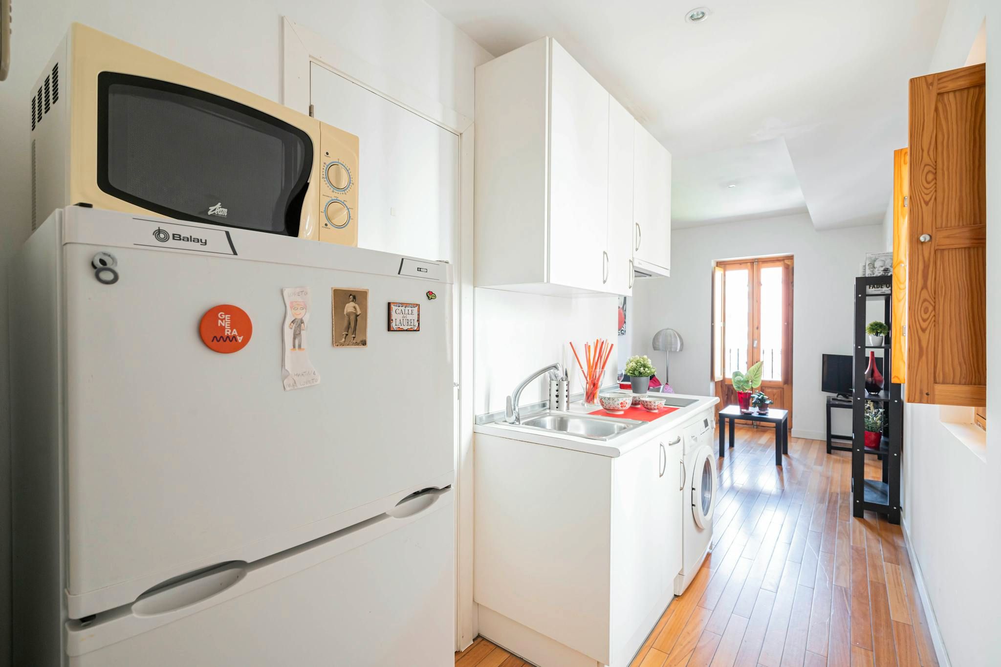 Kitchen of Flat to rent in  Madrid Capital  with Air Conditioner, Heating and Furnished