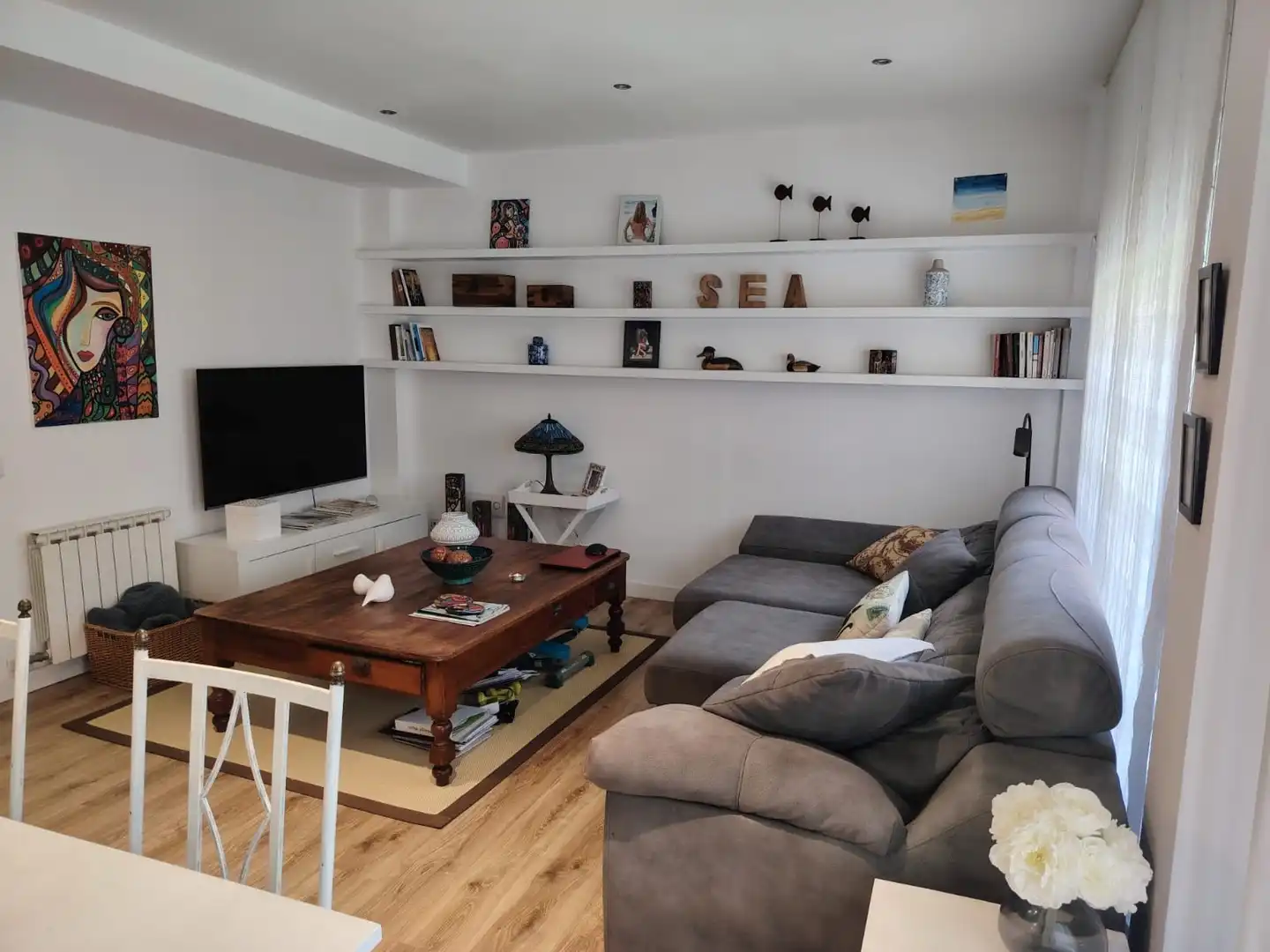 Sala de estar de Casa adosada en venta en Reus con Aire acondicionado, Calefacción y Parquet