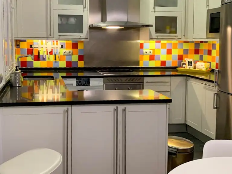 Kitchen of Flat for rent in Madrid  with Air Conditioner, Heating and Private garden