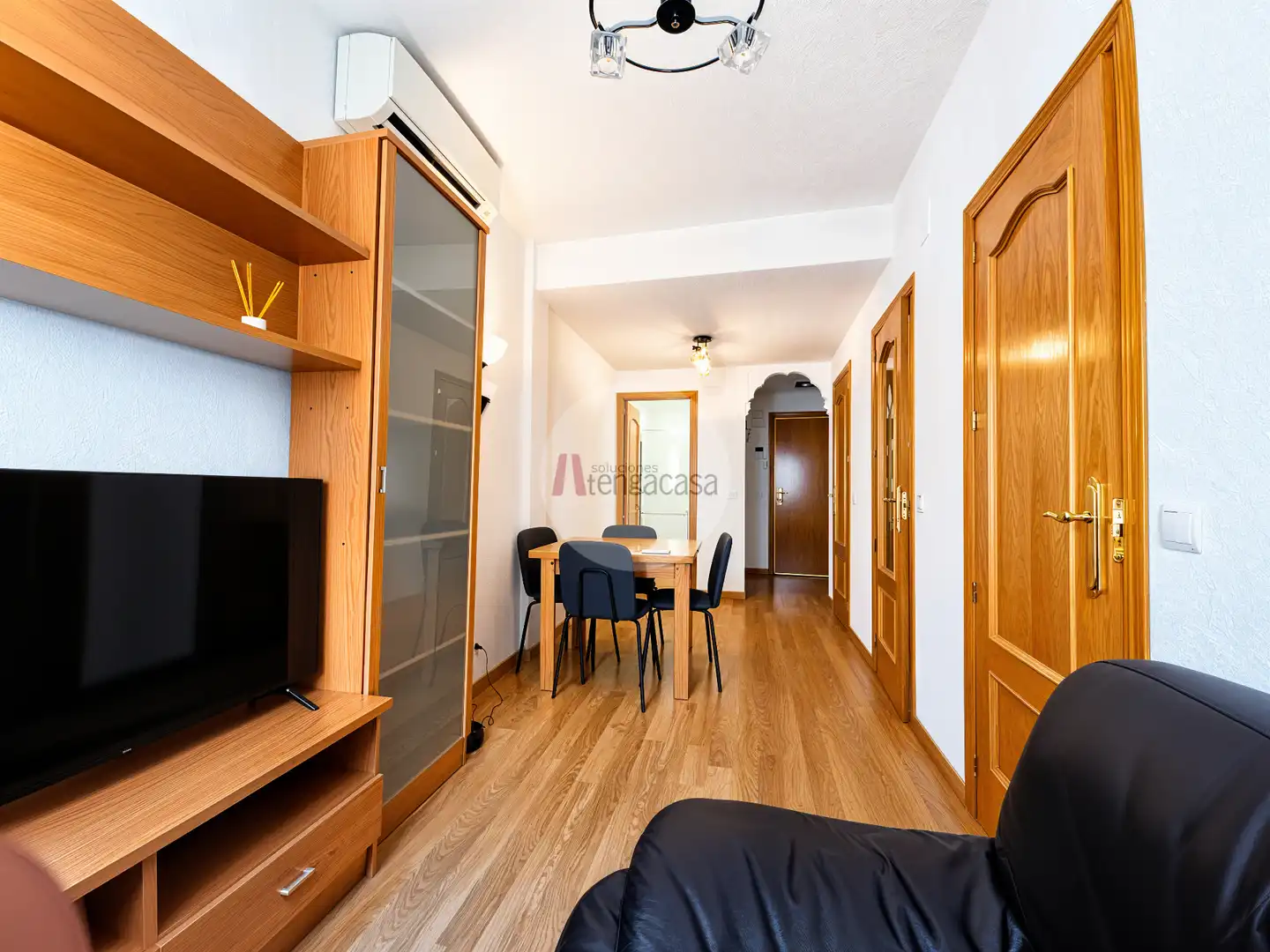 Sala de estar de Apartamento de alquiler en Madrid con Aire acondicionado, Calefacción y Parquet