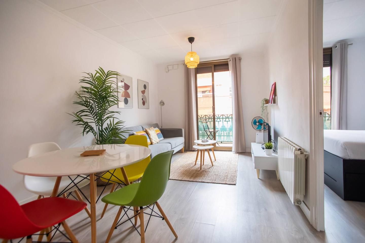 Sala d'estar de Pis de lloguer en  Barcelona Capital amb Moblat
