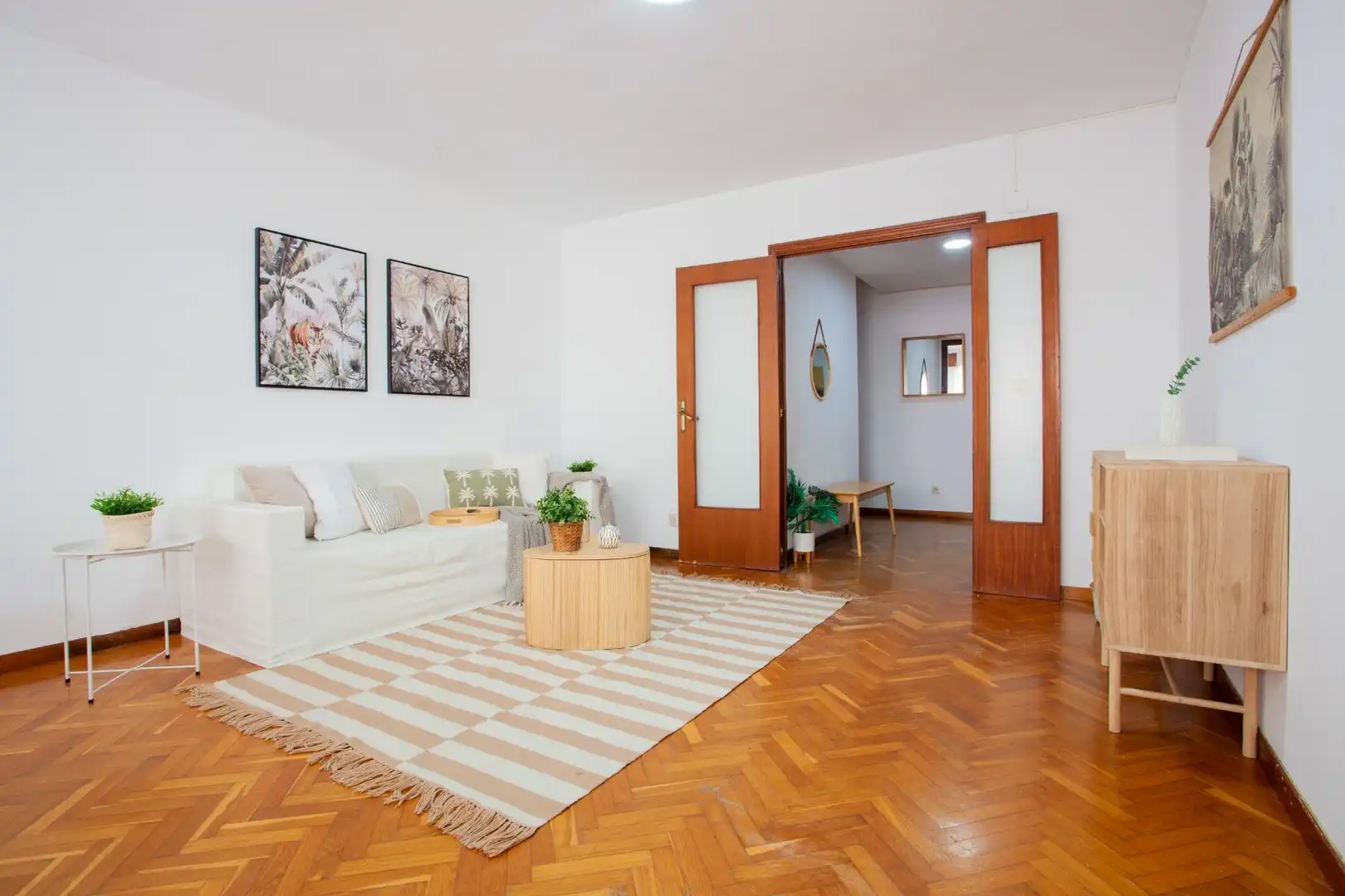 Sala de estar de Piso en venta en Alicante / Alacant con Parquet, Terraza y Balcón