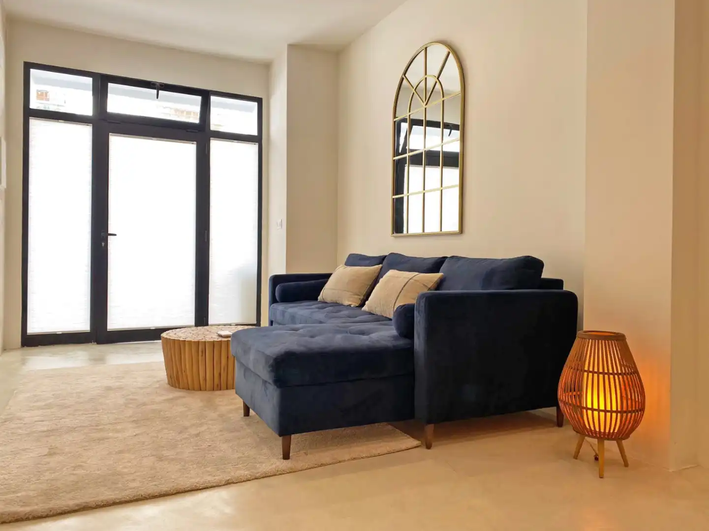 Living room of Flat for sale in Gata de Gorgos  with Terrace and Furnished