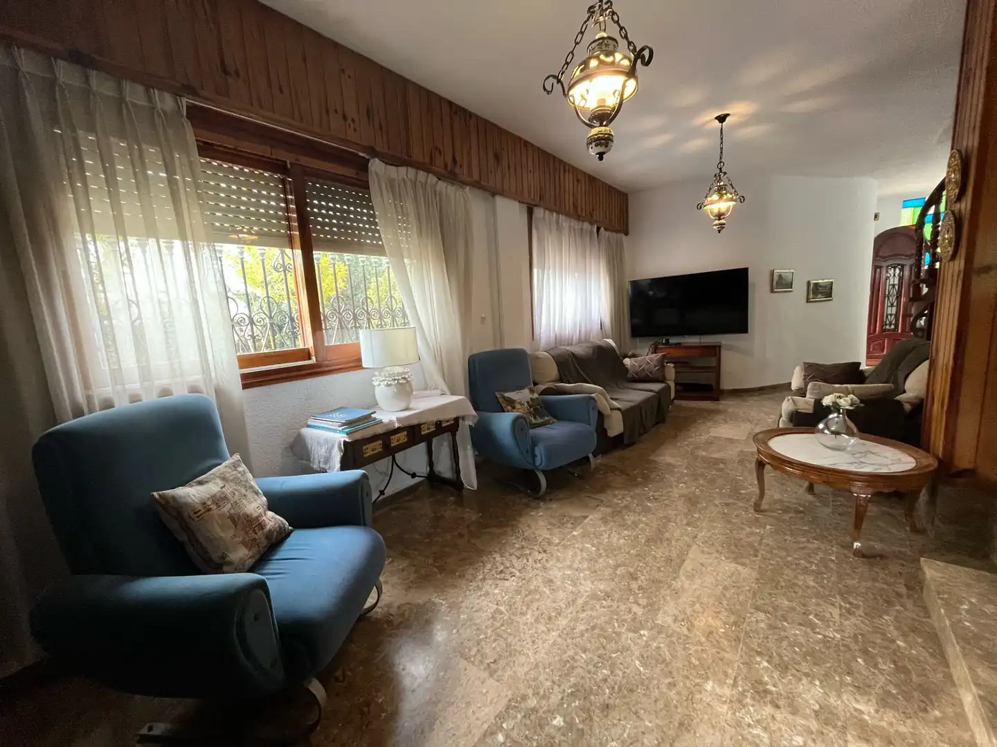 Sala de estar de Casa o chalet en venta en Macastre con Aire acondicionado, Jardín privado y Terraza