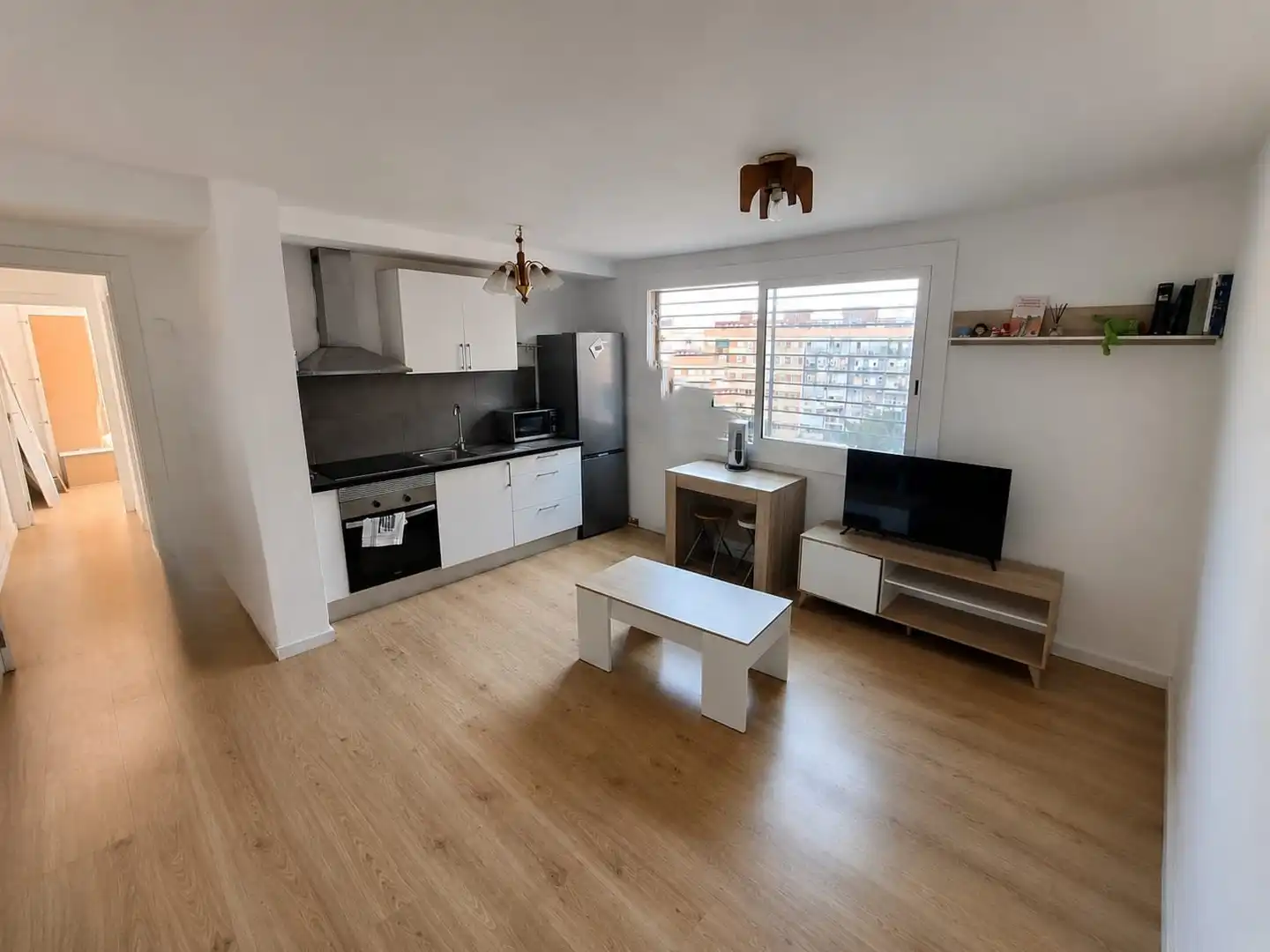 Wohnzimmer von Wohnung zum Verkauf in Badalona mit Parkett, Ofen und Alarm