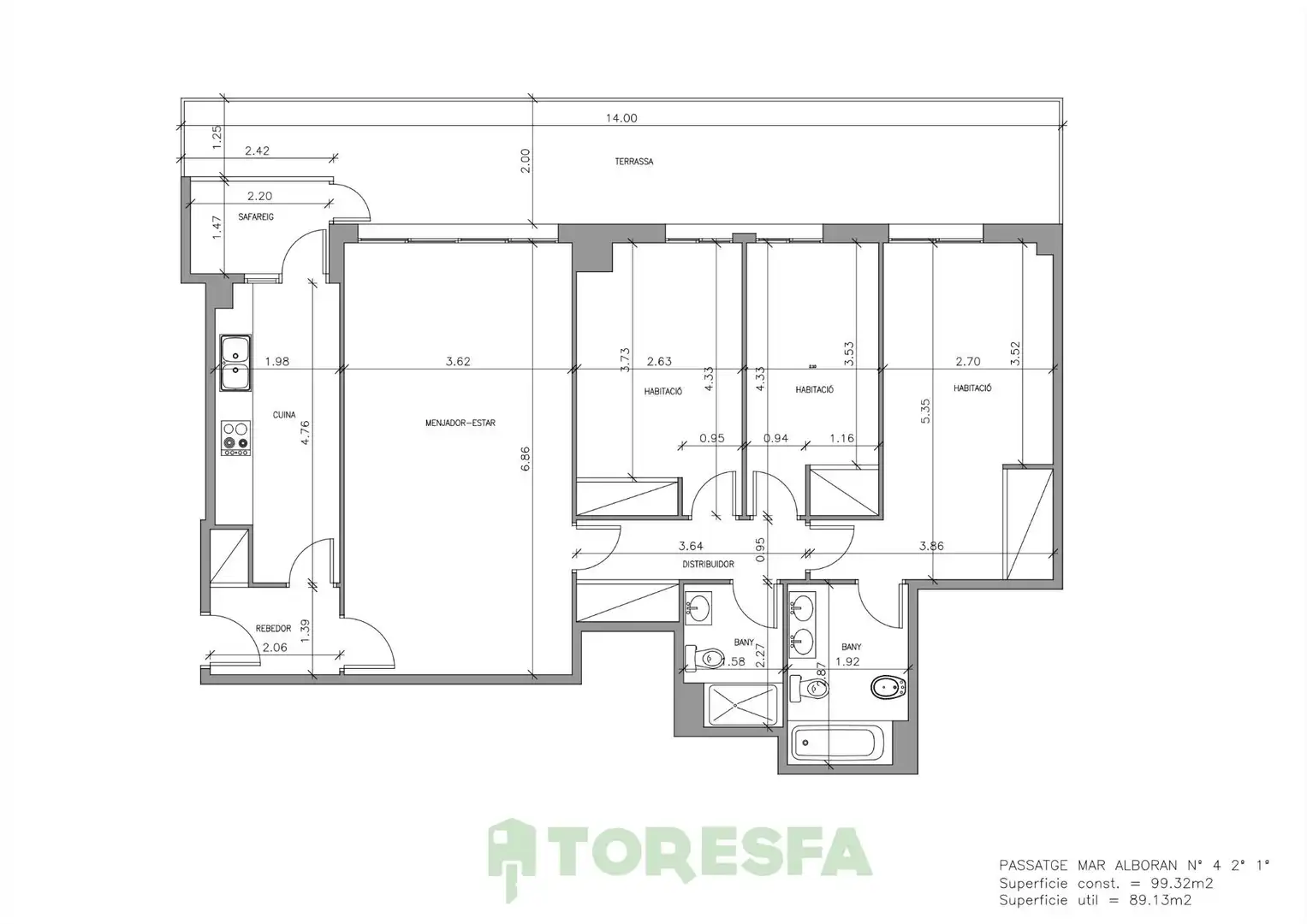 Piso en venta en Badalona con Piscina comunitaria