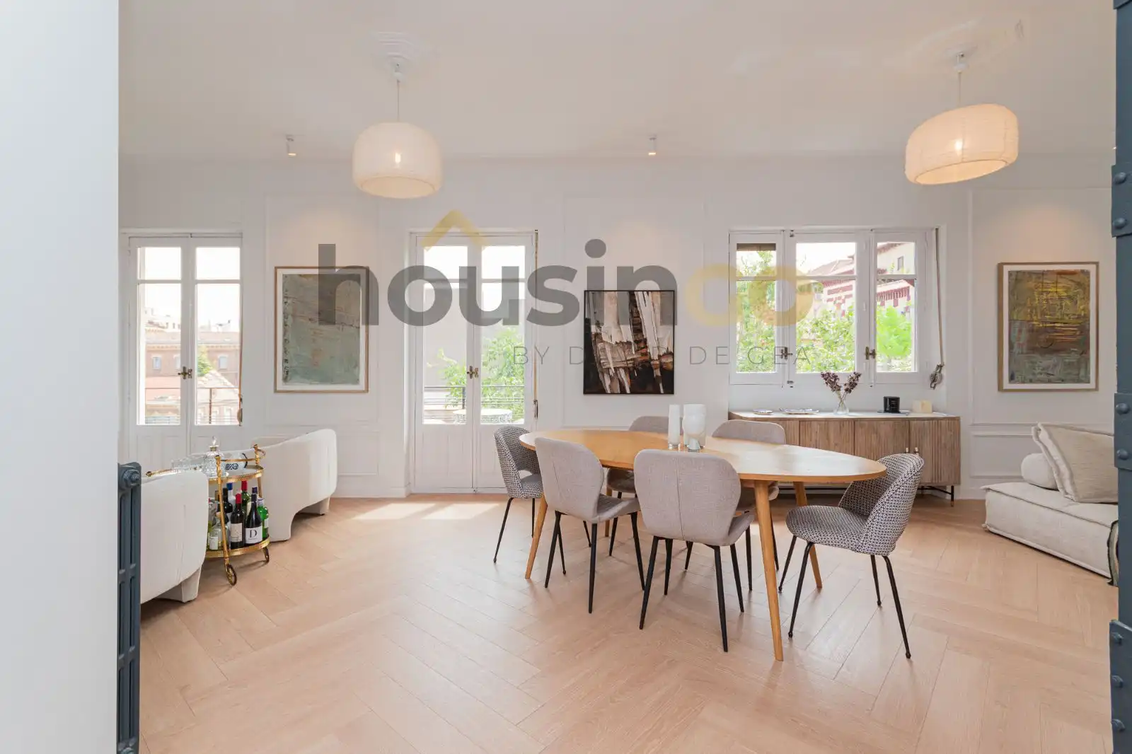 Esszimmer von Wohnung zur Miete in Madrid mit Klimaanlage, Heizung und Terrasse