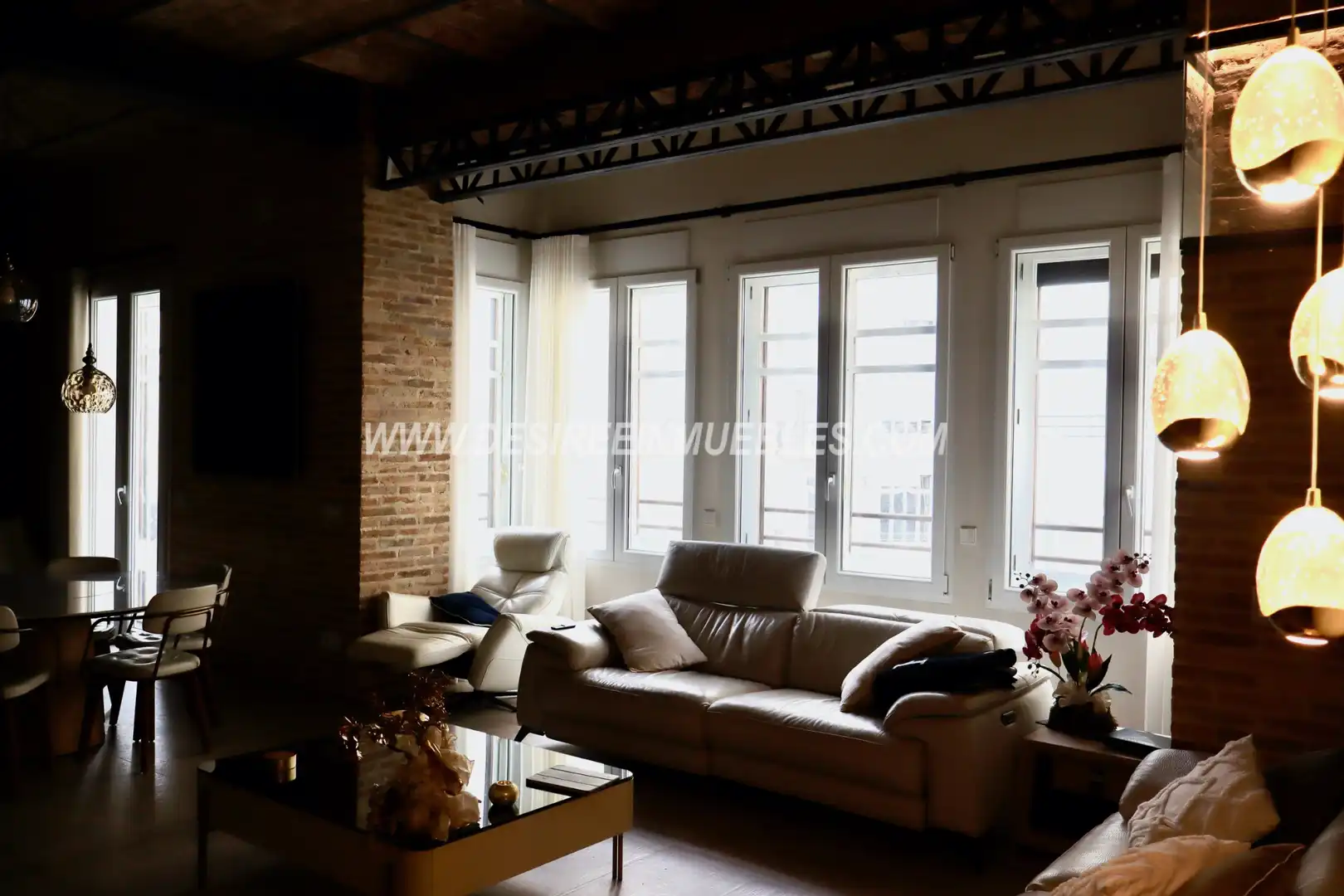 Living room of Flat for rent in Valencia  with Air Conditioner, Heating and Parquet flooring