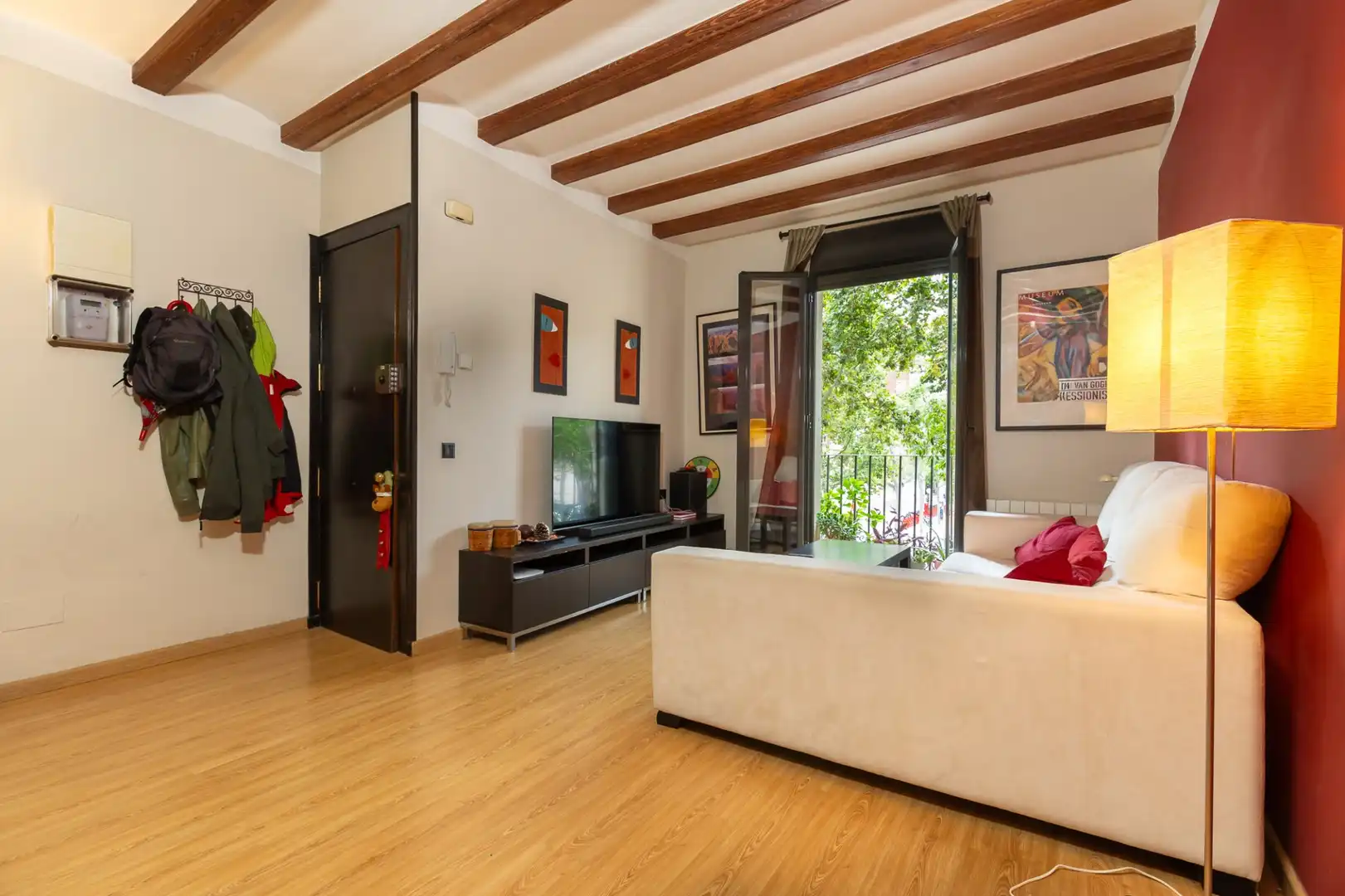 Living room of Flat for sale in  Barcelona Capital  with Air Conditioner, Heating and Furnished