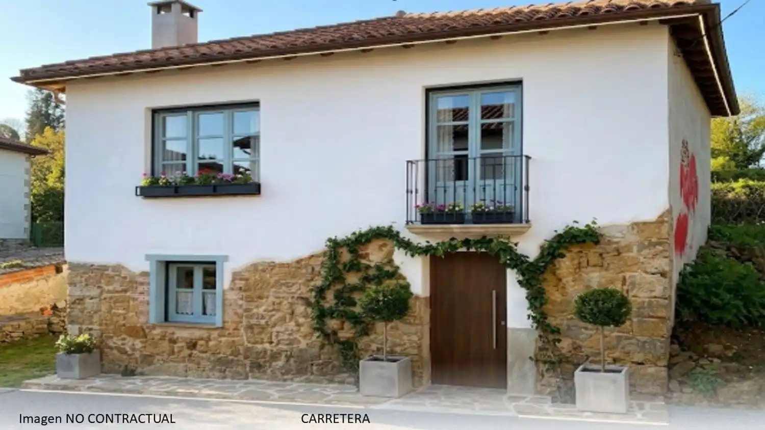 Vista exterior de Casa o chalet en venta en Siero con Piscina