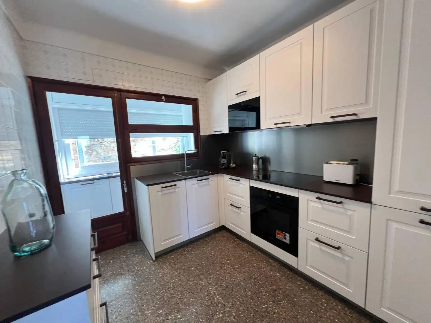 Kitchen of Flat for sale in Roses  with Terrace and Furnished