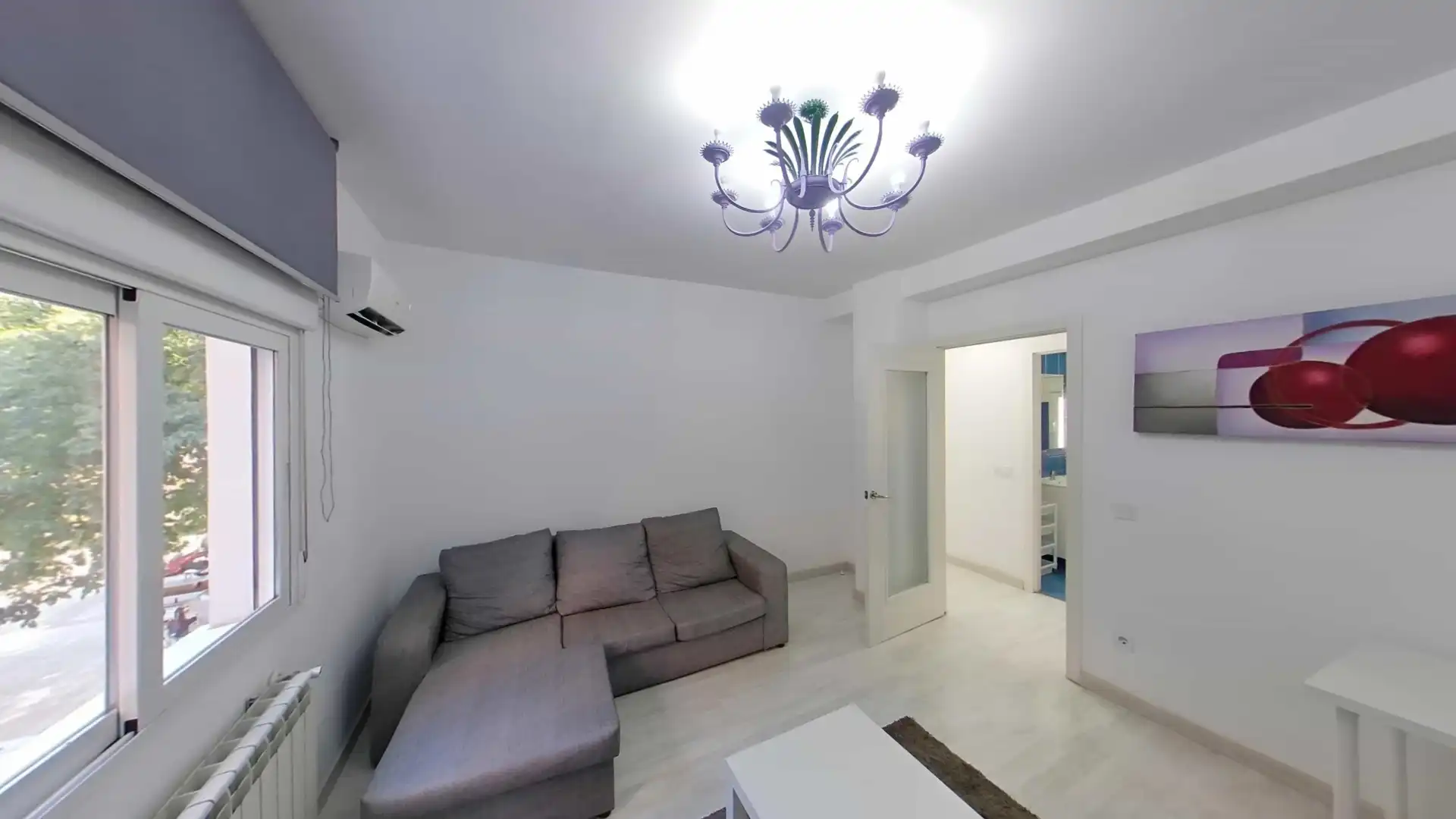 Sala d'estar de Pis de lloguer en  Madrid Capital amb Calefacció i Moblat