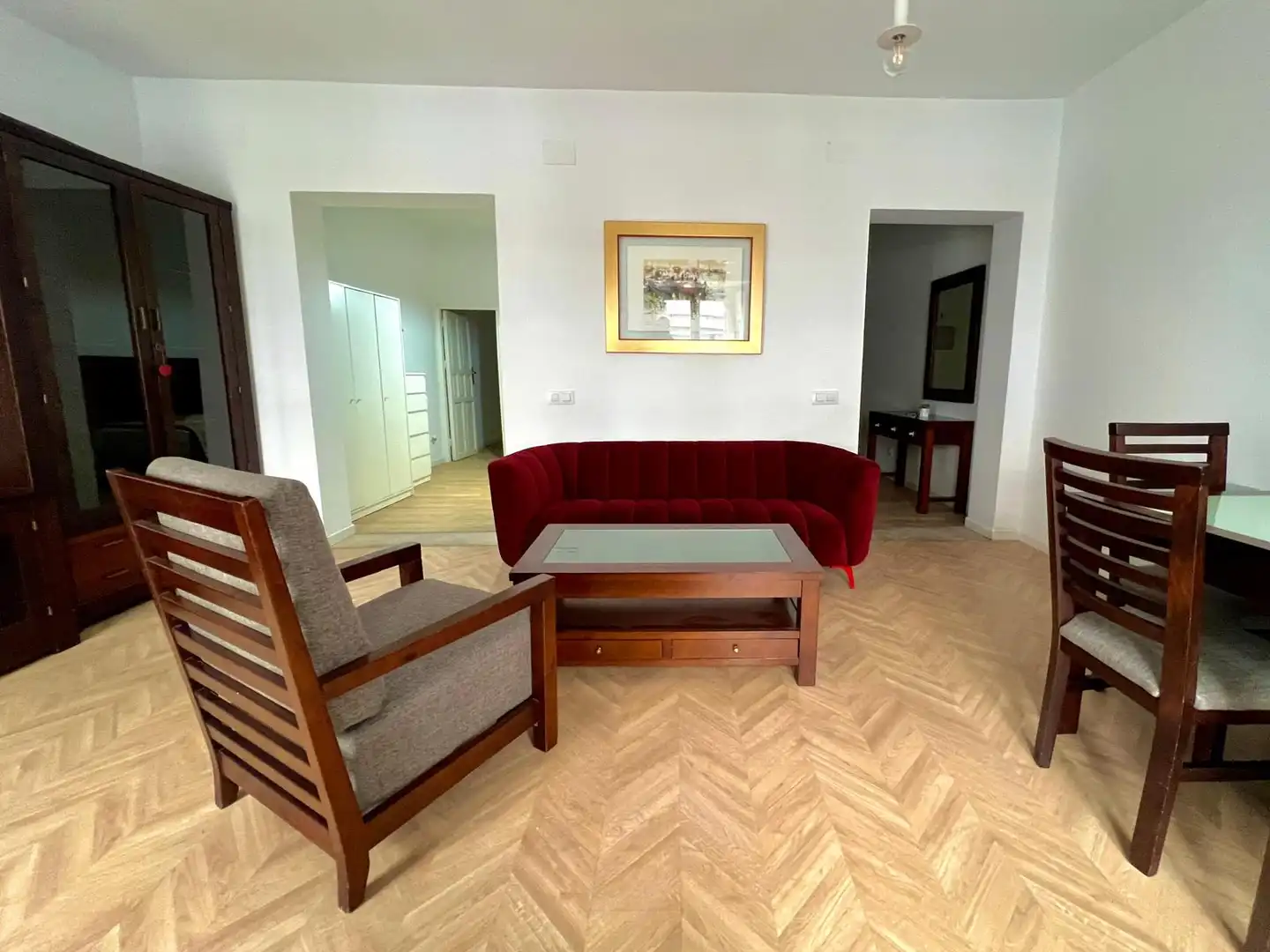 Sala d'estar de Pis de lloguer en Madrid amb Calefacció, Moblat i Forn