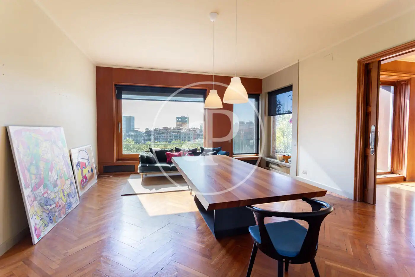Esszimmer von Dachboden zur Miete in Barcelona mit Klimaanlage, Heizung und Terrasse