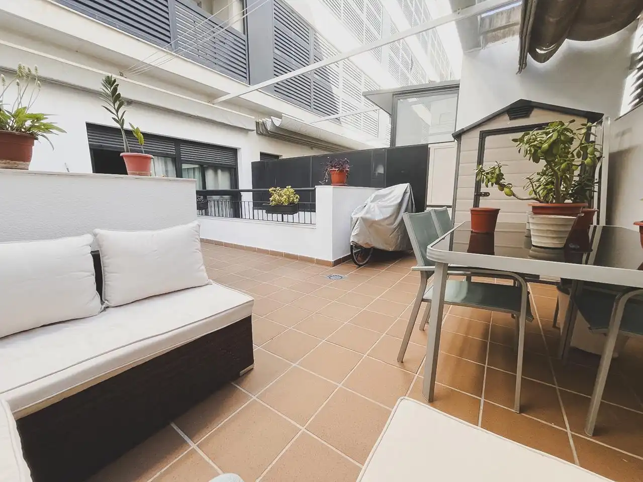 Terraza de Dúplex de alquiler en Cádiz con Terraza y Amueblado