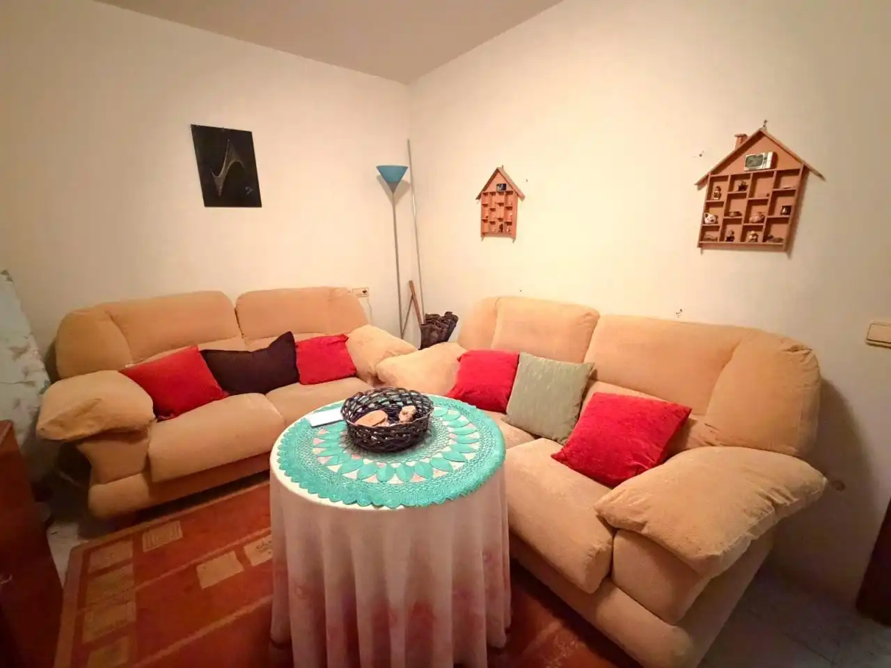 Sala d'estar de Casa o xalet en venda en Villarejo de Órbigo amb Calefacció, Parquet i Terrassa