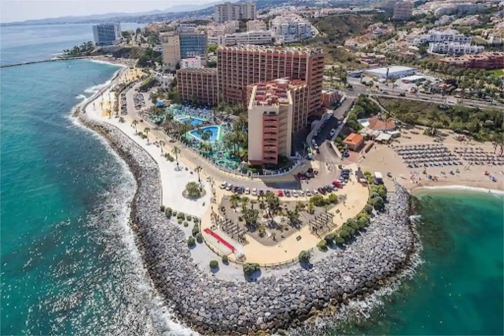 Vista exterior de Apartamento de alquiler en Benalmádena con Aire acondicionado, Jardín privado y Parquet