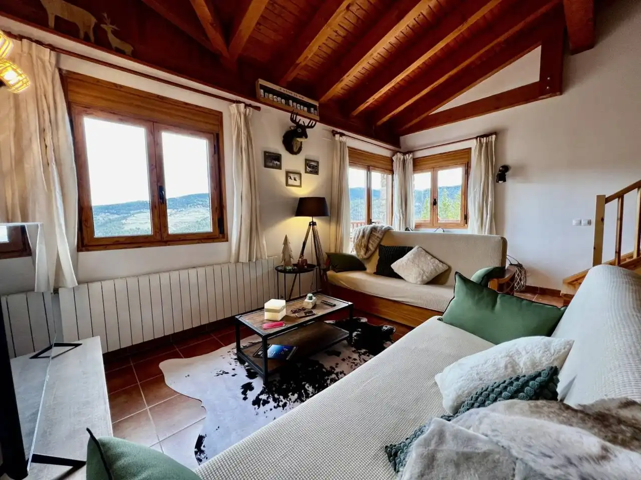 Sala de estar de Apartamento de alquiler en Alp con Calefacción, Terraza y Amueblado